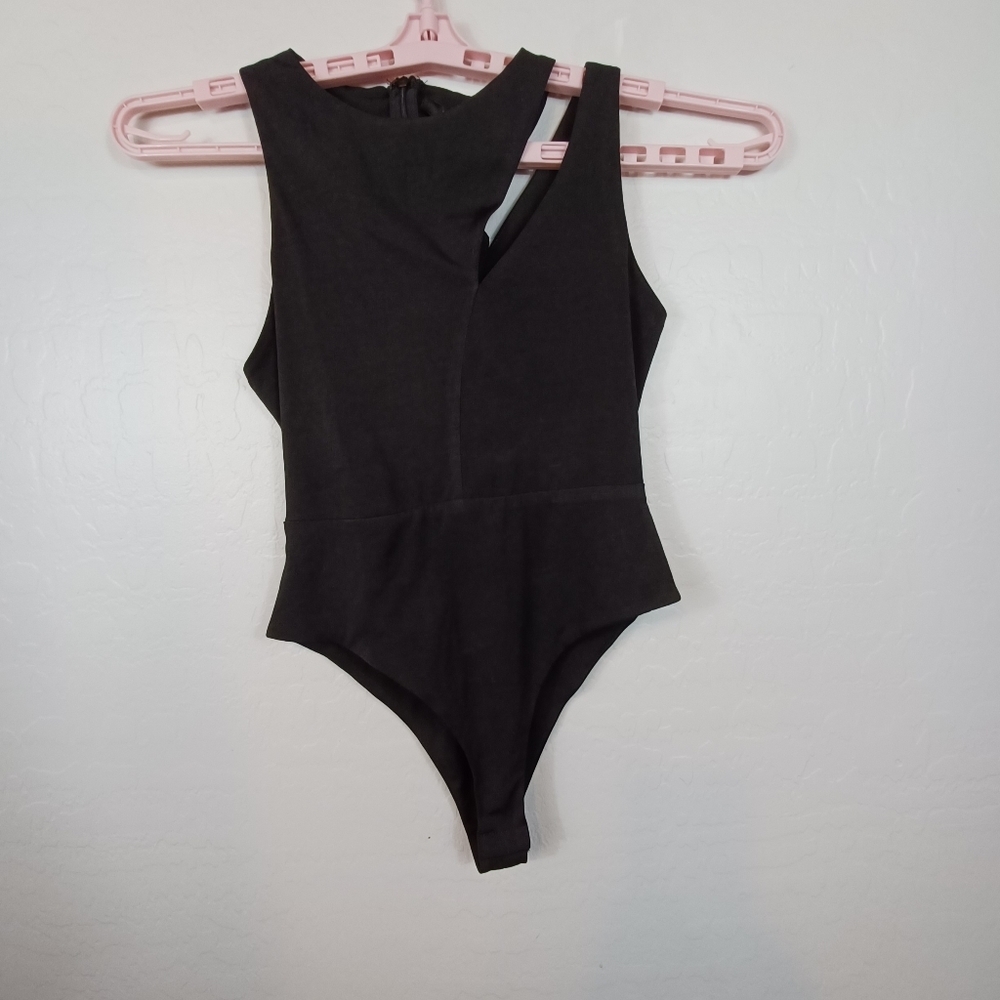 Forever 21 Knit Bodysuit Size S Color Black